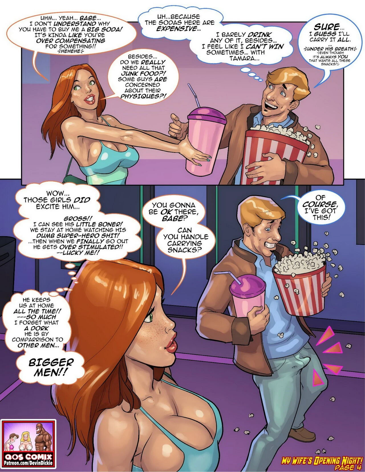 My Wife's Opening Night porn comic picture 5