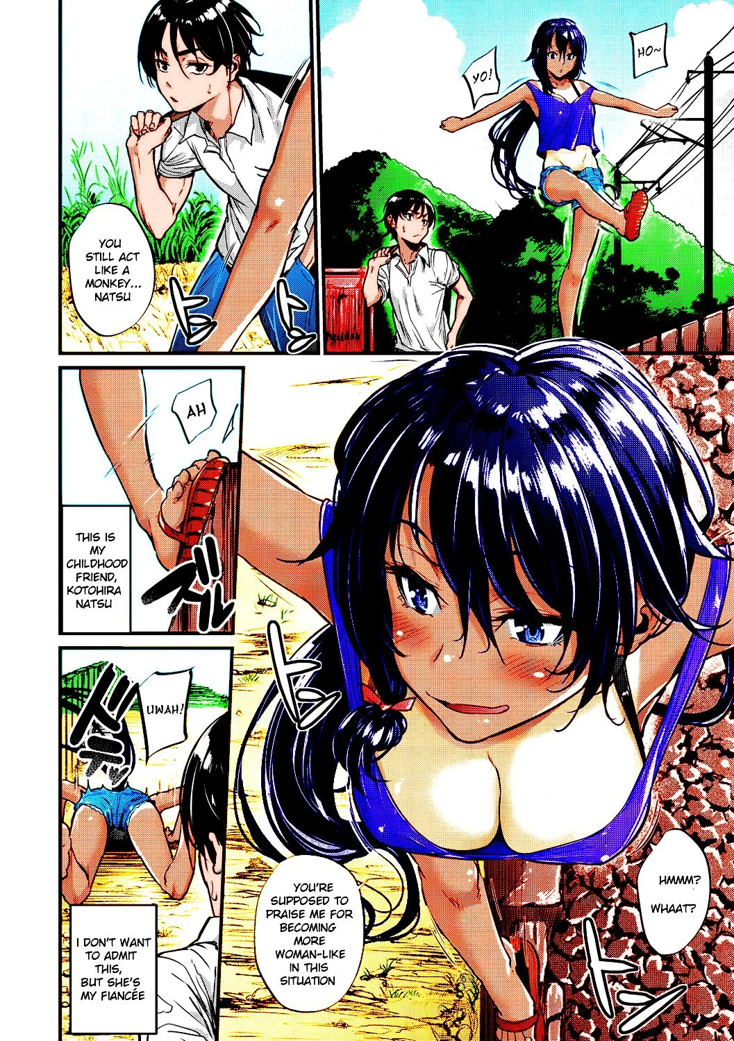Natsu to Kaito - the country virgin fiancée (colored) porn comic picture 2