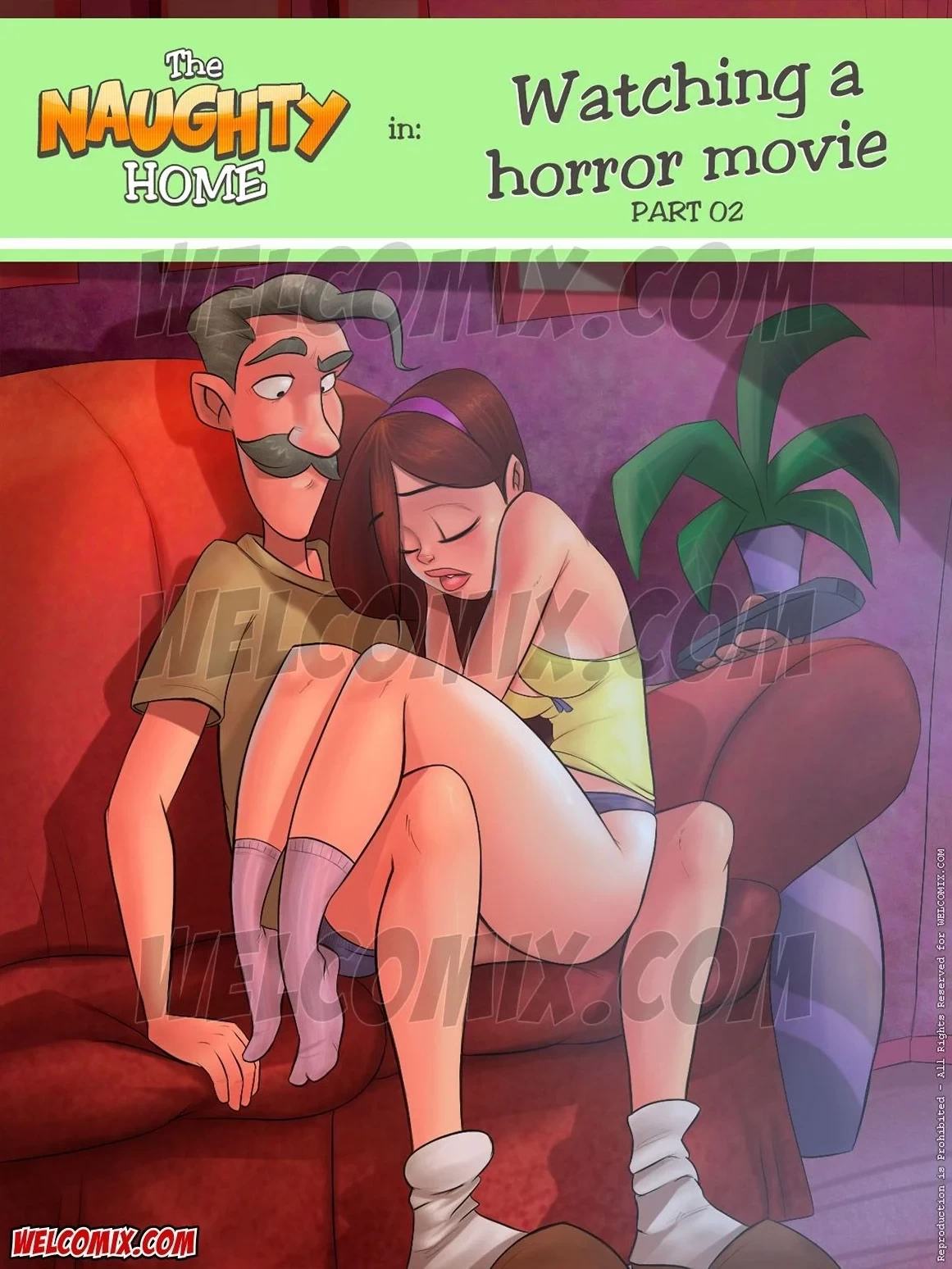 Naughty Fam 14 - Watching A Horror Movie 2 porn comic picture 1