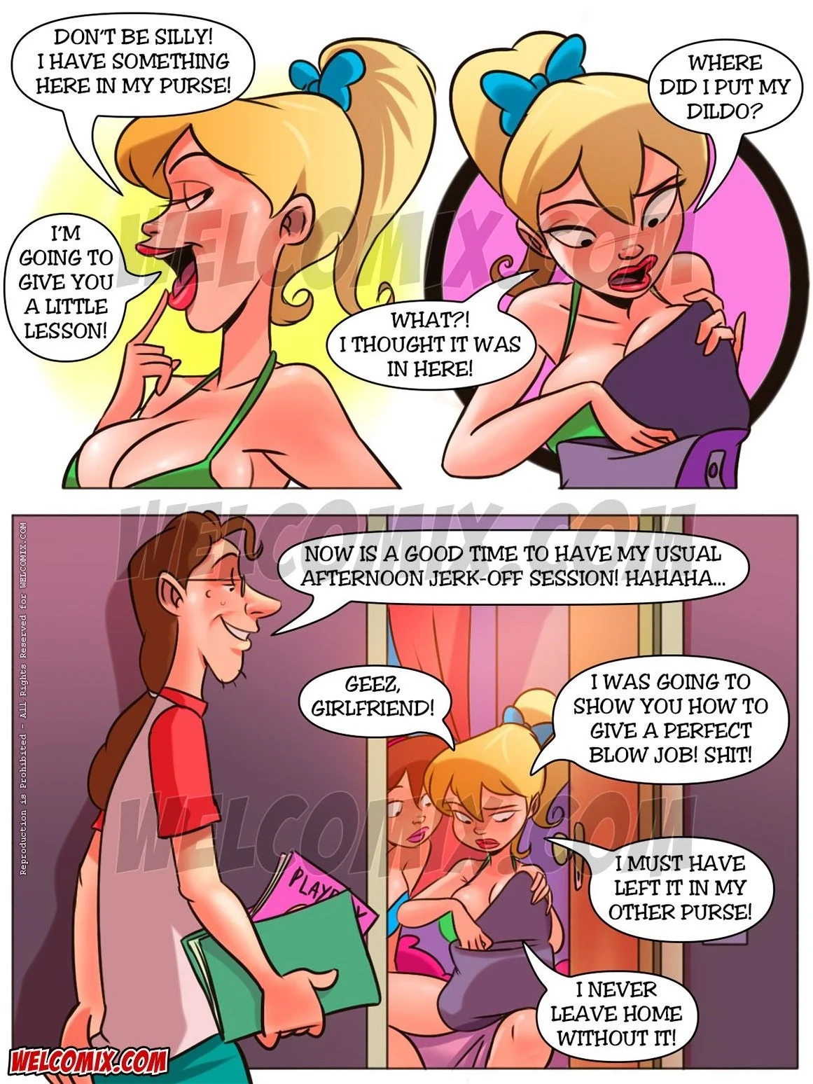 Naughty Fam 5 - Learning With Her Girlfriend porn comic picture 3