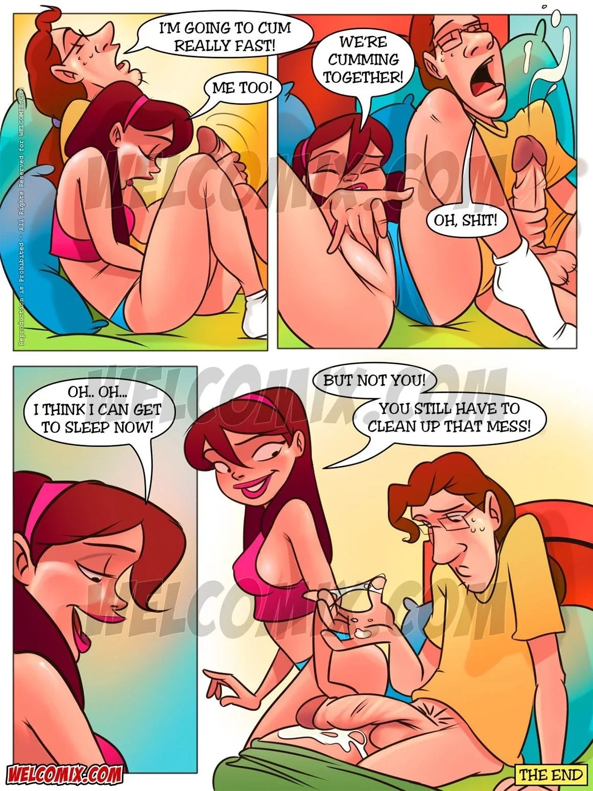 Naughty Fam 8 - Spying Behind The Door porn comic picture 12