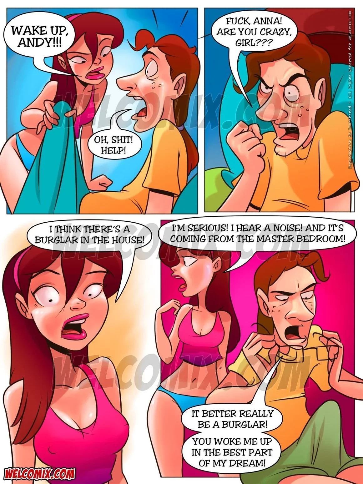 Naughty Fam 8 - Spying Behind The Door porn comic picture 4