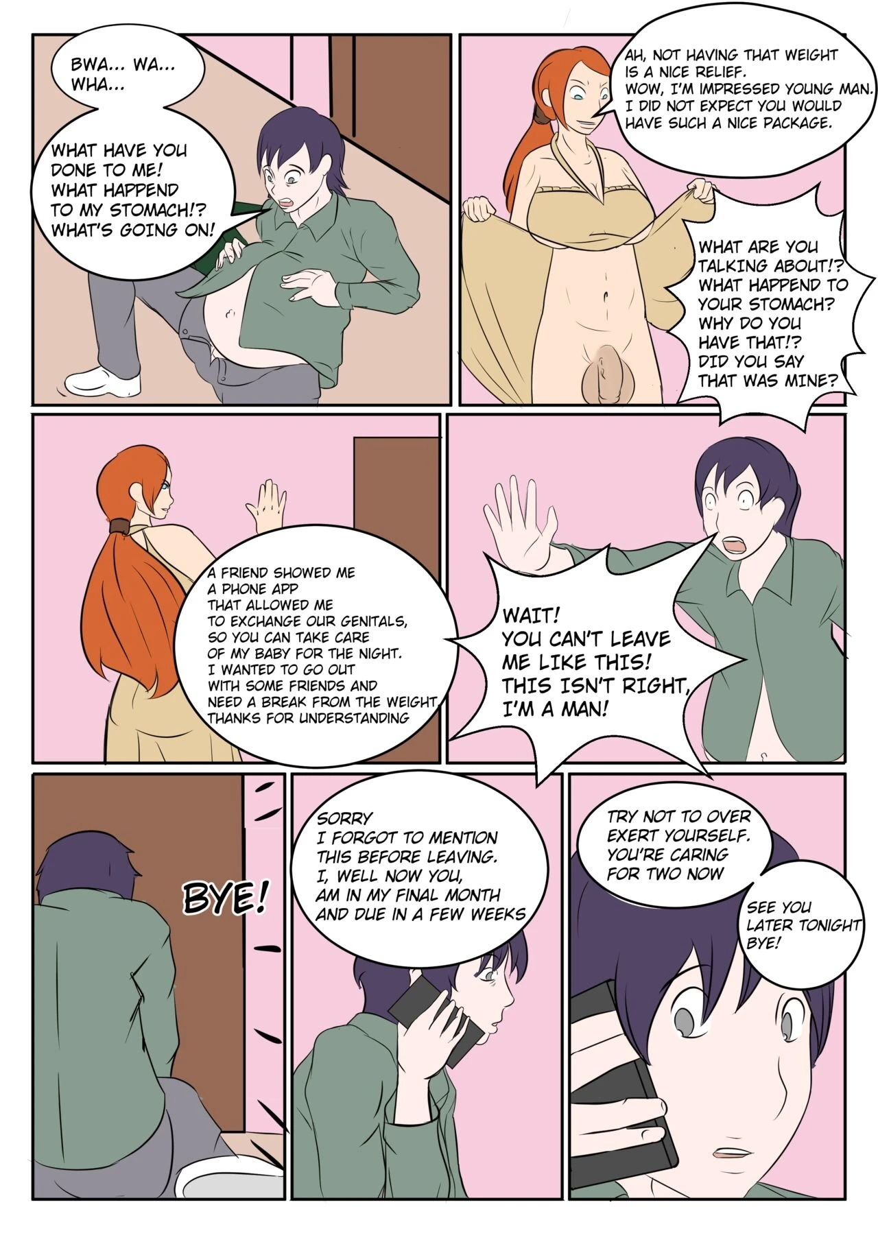 Night of swaps porn comic picture 3