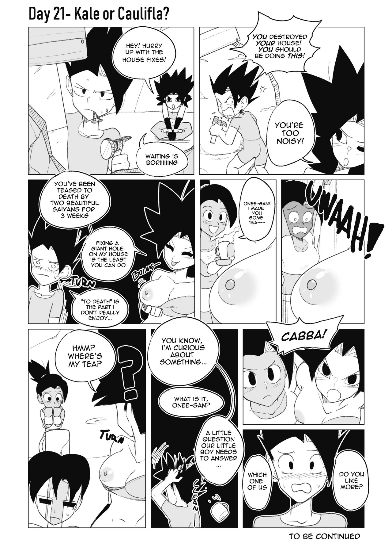 No nut November. Teasing Cabba porn comic picture 38