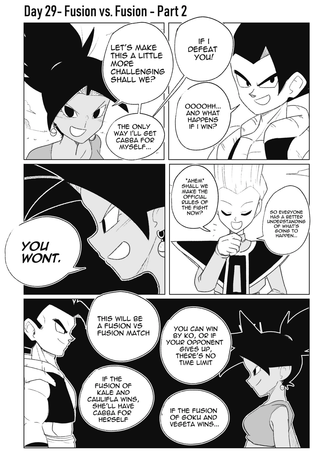 No nut November. Teasing Cabba porn comic picture 53