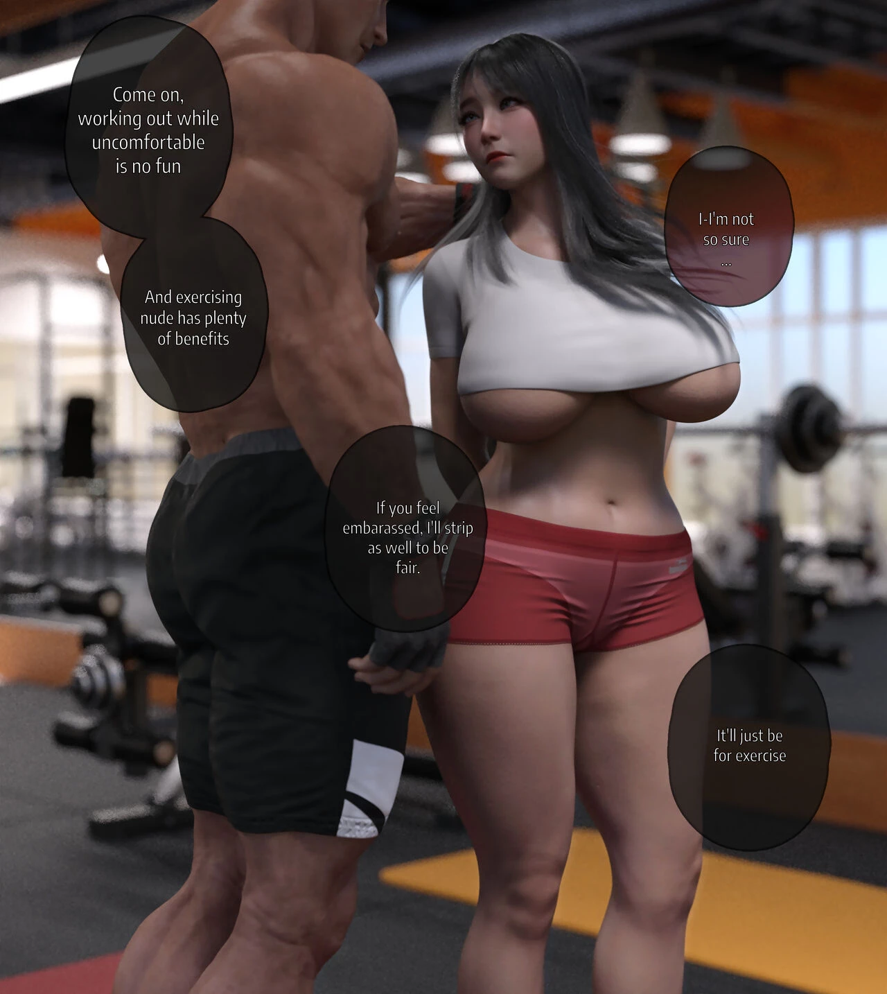 Nude Exercise porn comic picture 9