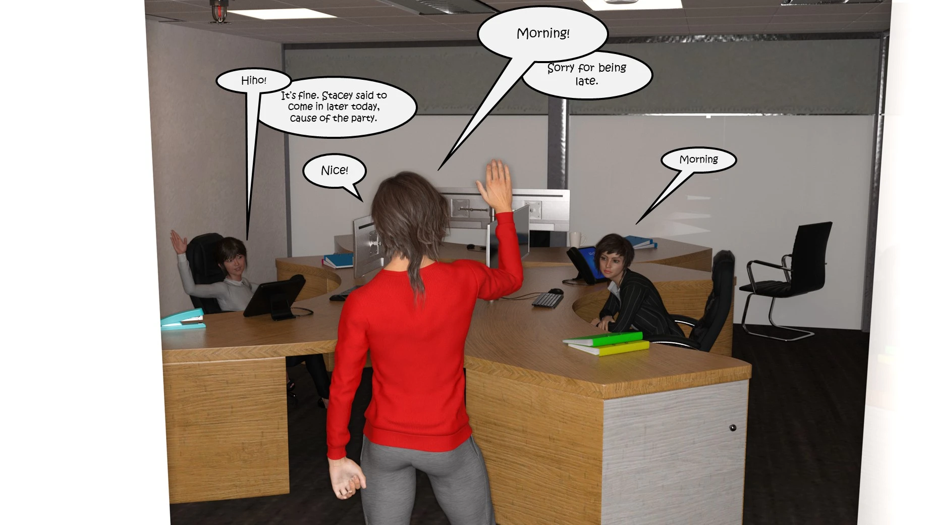 Office Party 1-4 porn comic picture 28