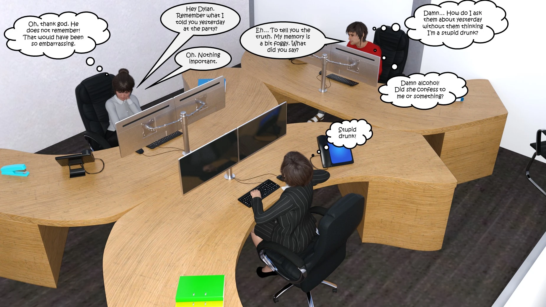 Office Party 1-4 porn comic picture 29