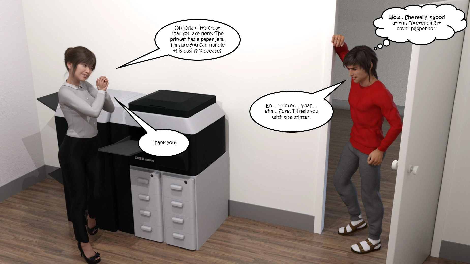 Office Party 1-4 porn comic picture 45