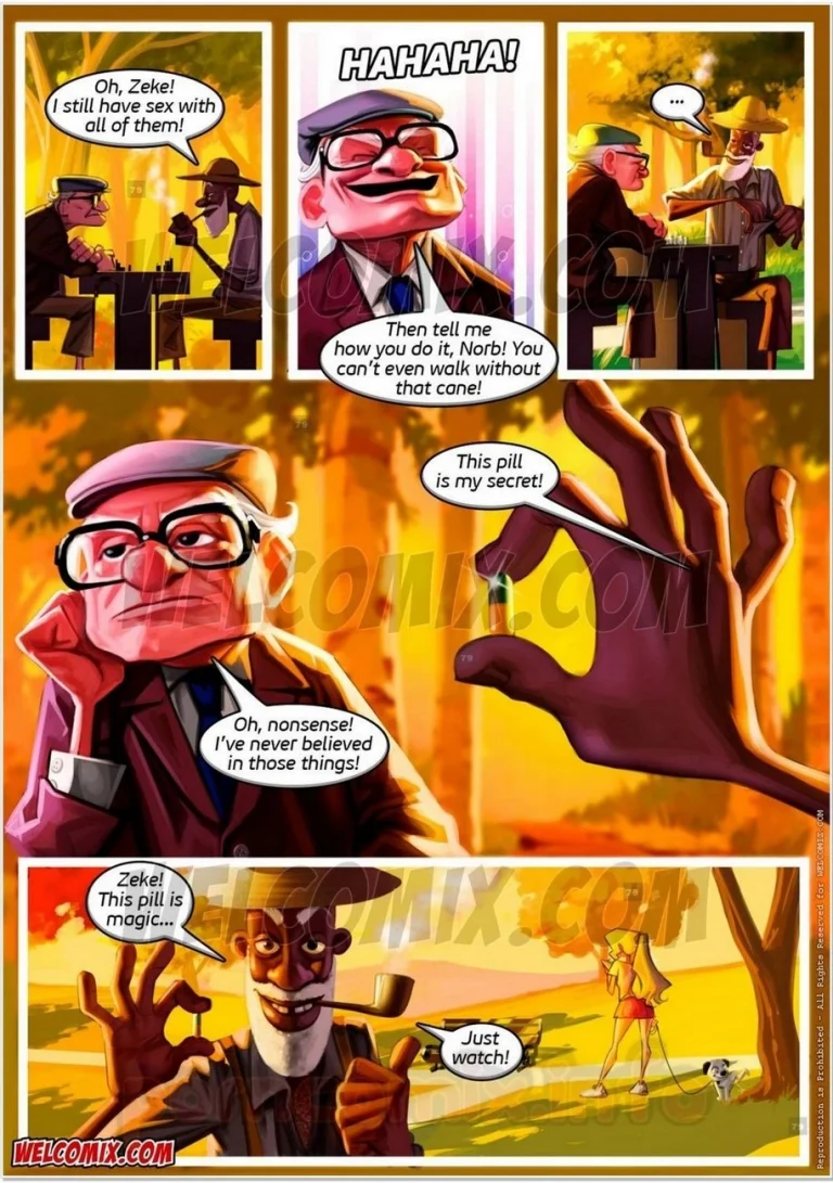 Old geezers in the park 1 magic pill porn comic picture 3
