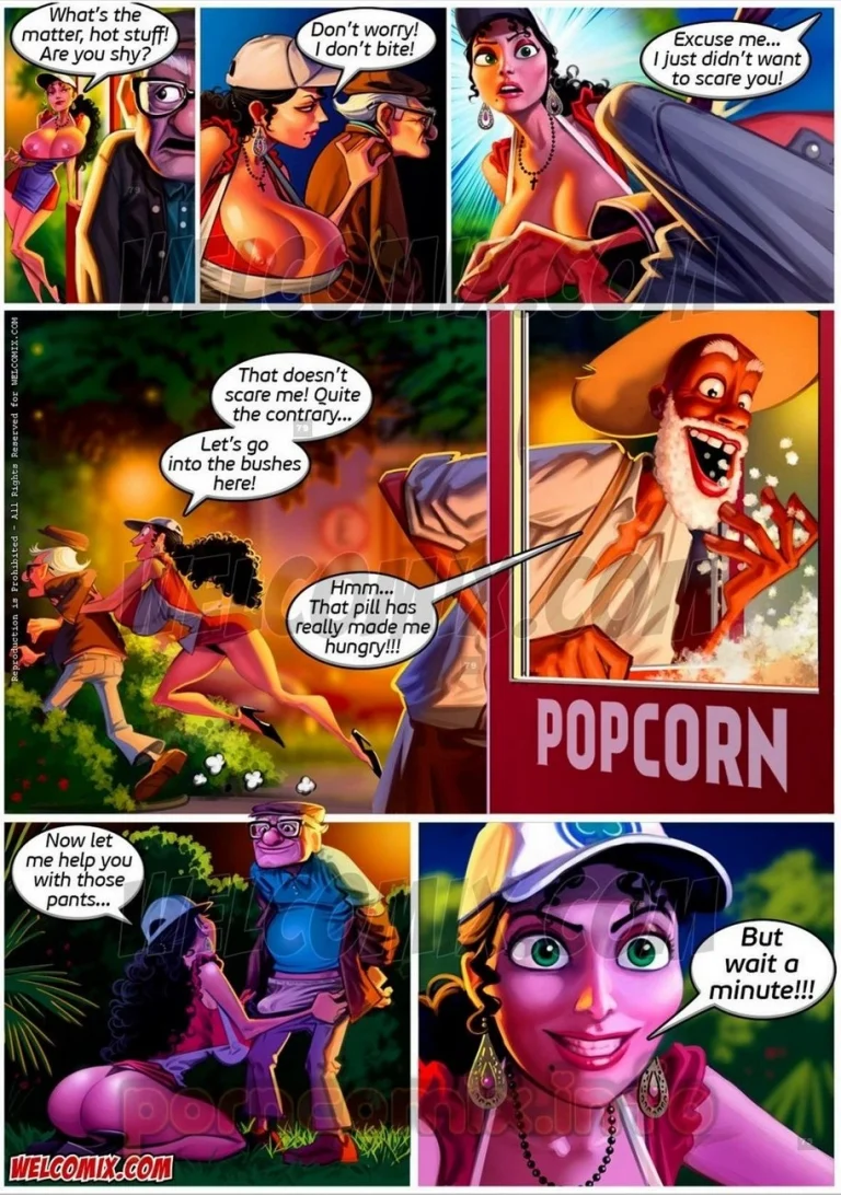 Old geezers in the park 2- popcorn cart porn comic picture 4