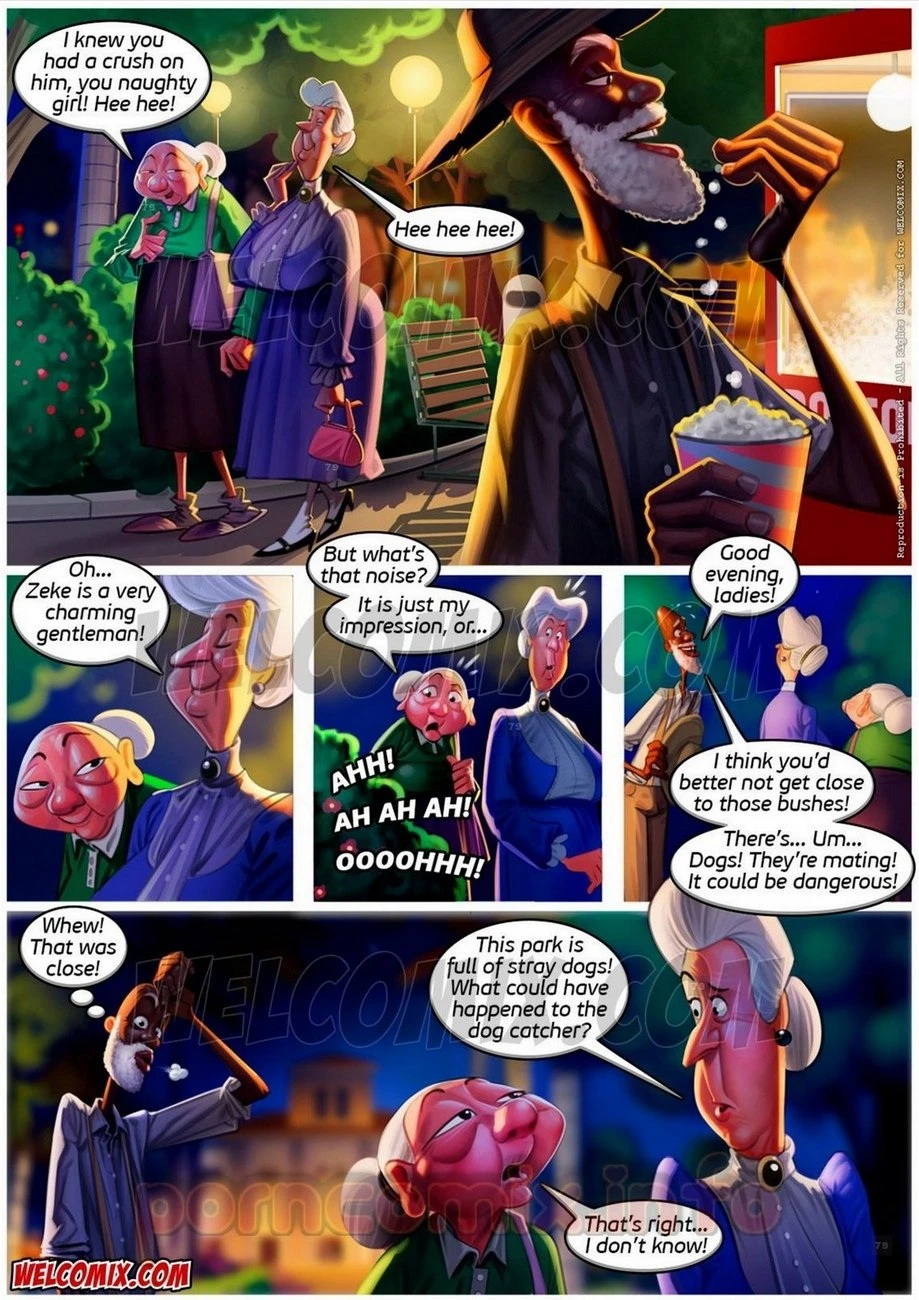 Old geezers in the park 2- popcorn cart porn comic picture 9