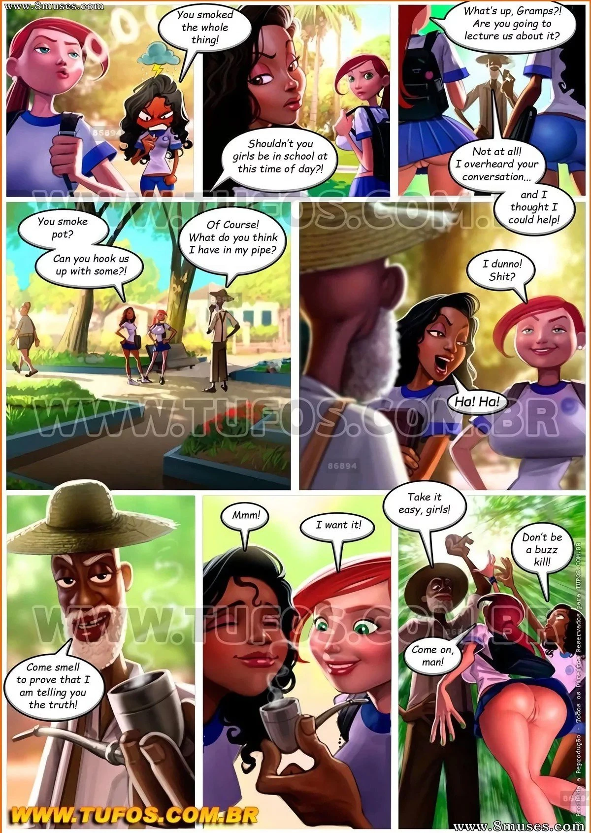 Old geezers in the park 3 porn comic picture 3