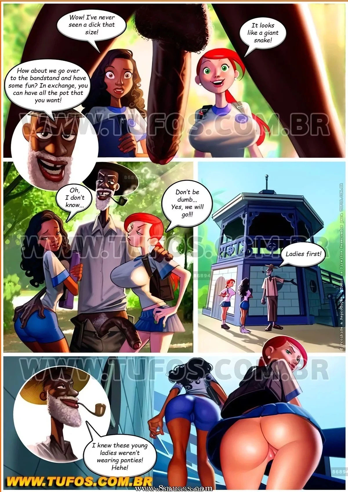 Old geezers in the park 3 porn comic picture 5