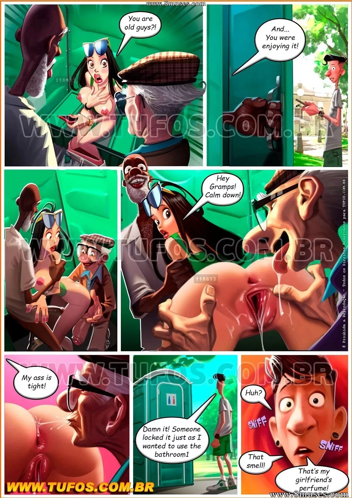 Old geezers in the park 4 porn comic picture 11