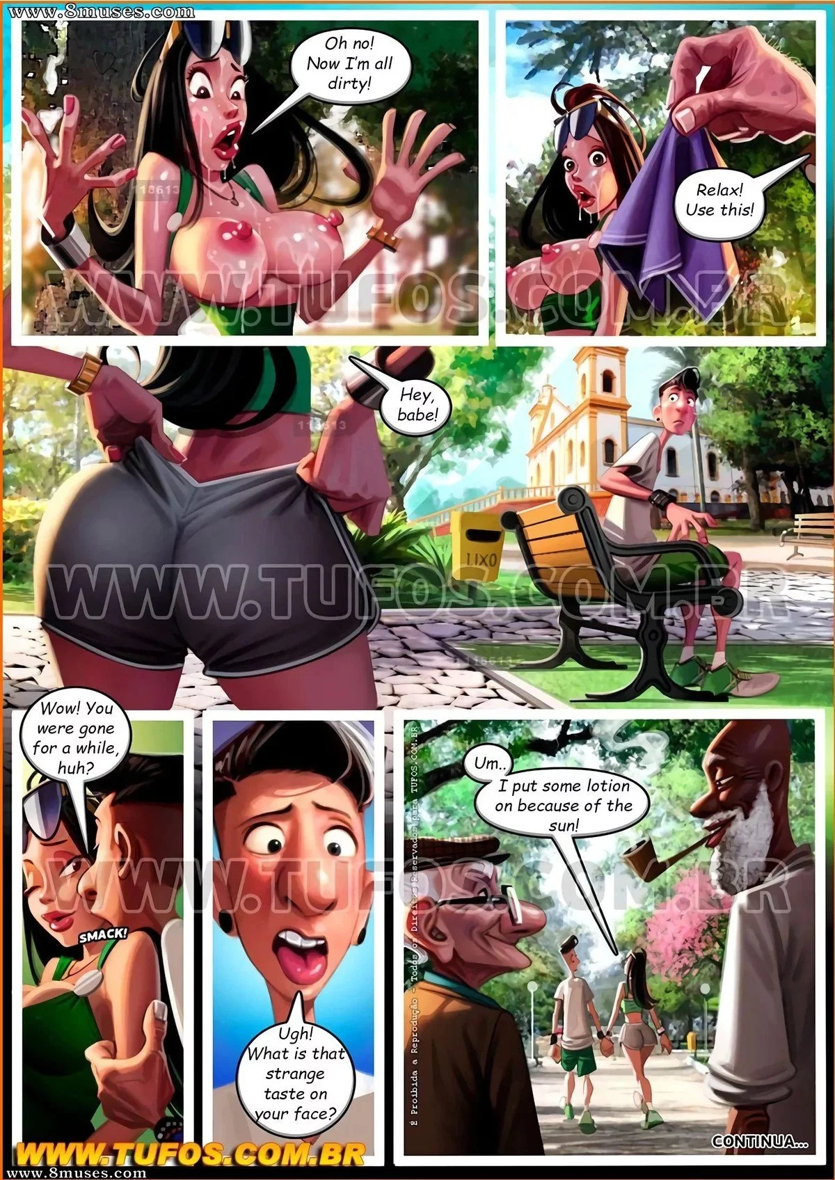 Old geezers in the park 4 porn comic picture 15