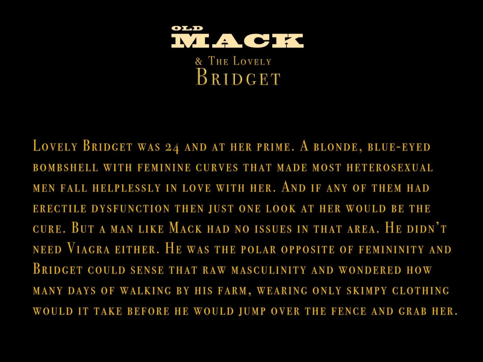 Old Mack And The Lovely Bridget [Casgra] porn comic picture 1