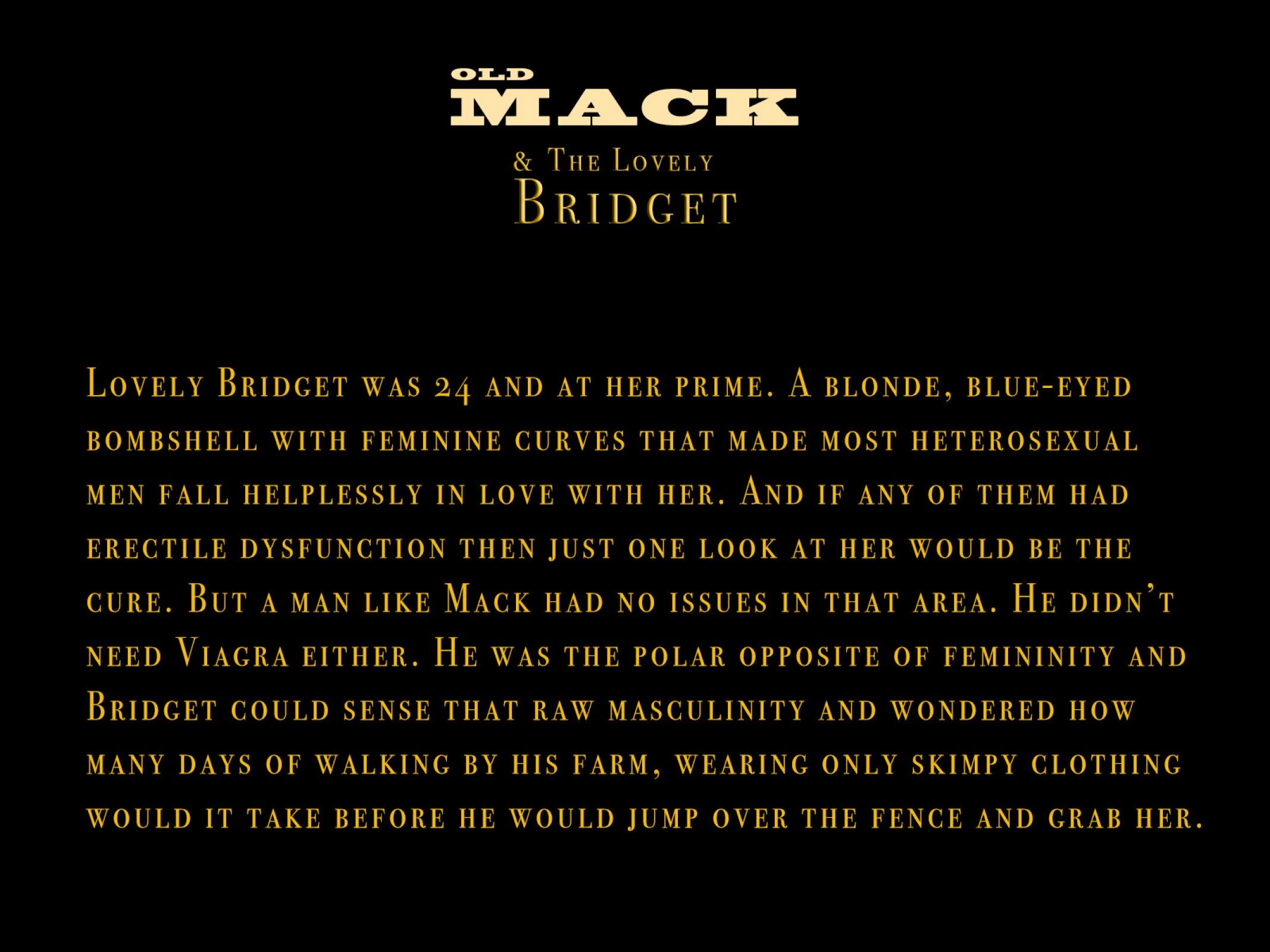 Old Mack And The Lovely Bridget [Casgra] porn comic picture 1