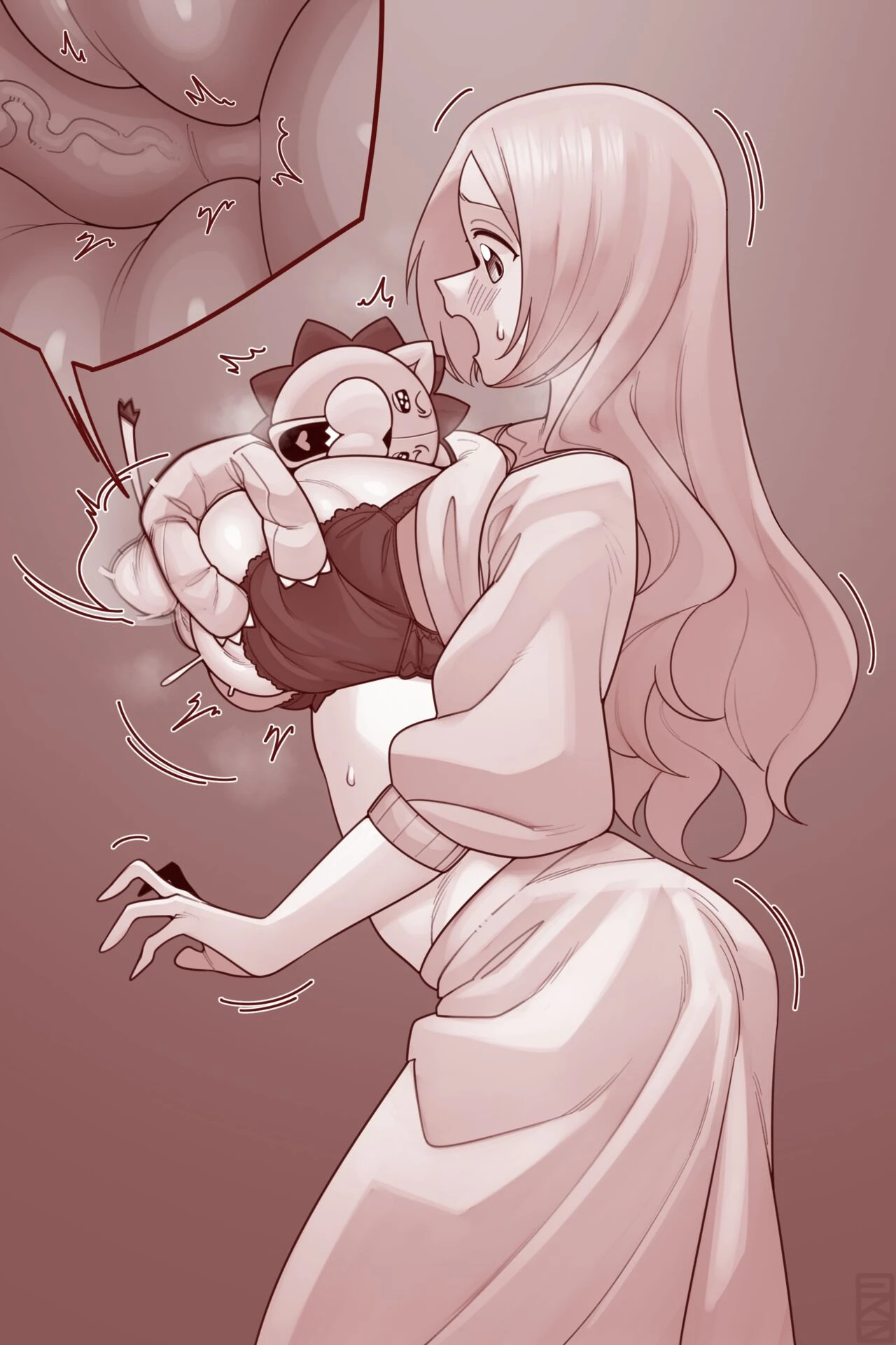 Orihime x Kon porn comic picture 6