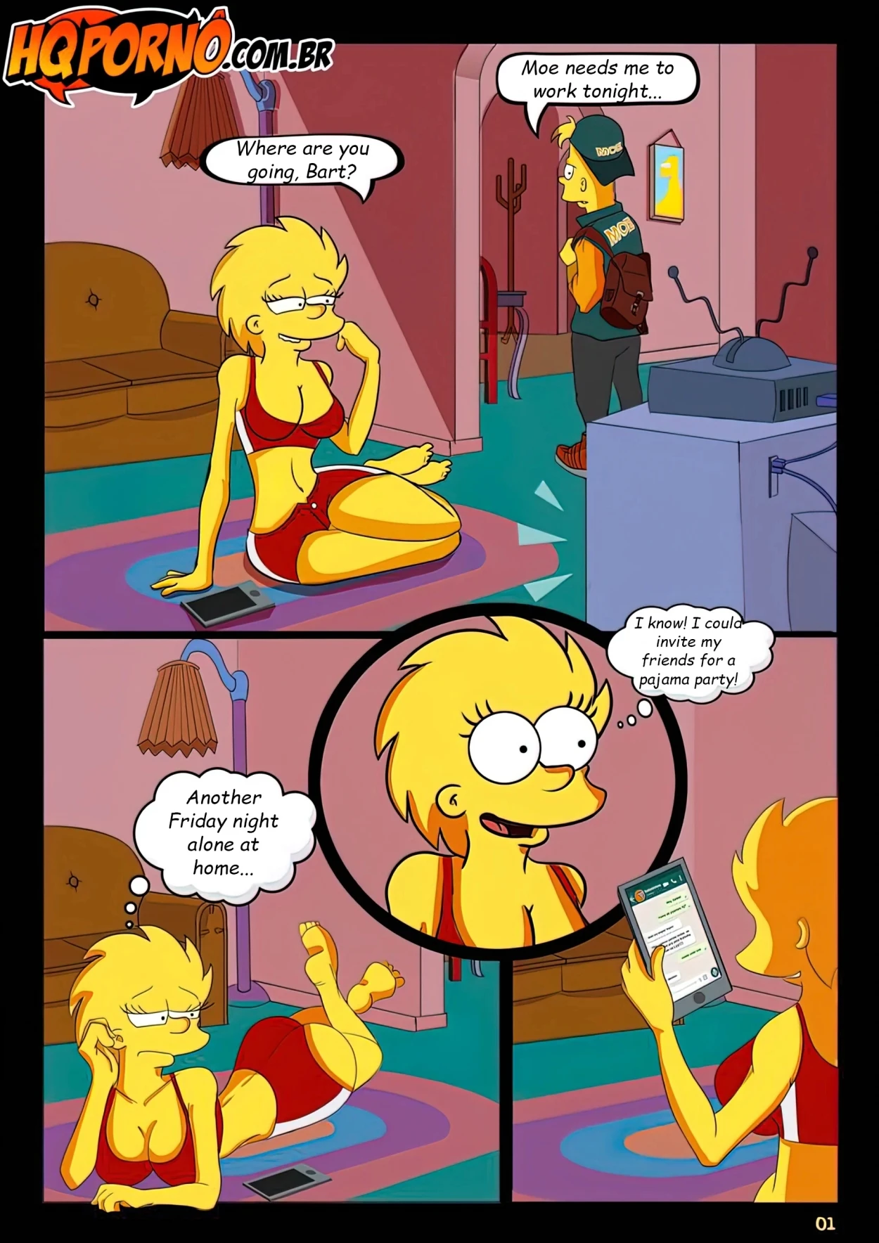 OS Simpsons 2 - The Pizza Dare porn comic picture 2