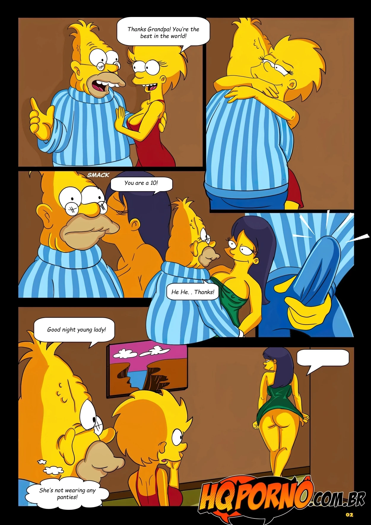 OS Simpsons - Sleepover At Grandpa's House porn comic picture 3