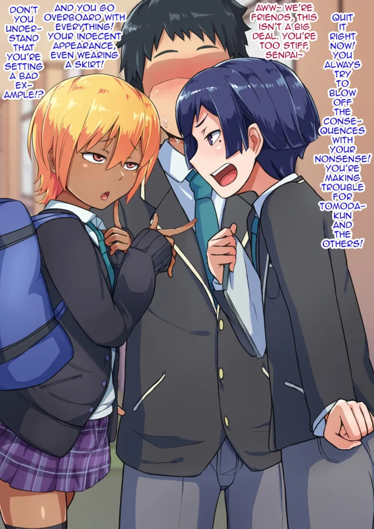 Otokonoko to xx No. 3 ~Kasshoku Inbi na Doukyuusei vs Seijitsu Karin na Seitokaichou~ porn comic picture 10