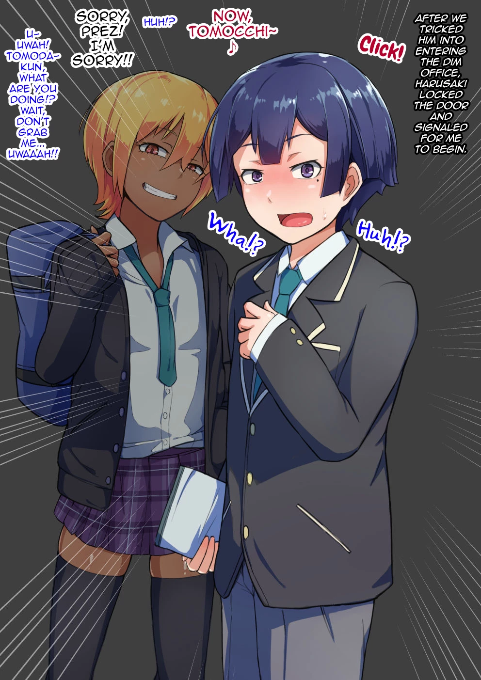 Otokonoko to xx No. 3 ~Kasshoku Inbi na Doukyuusei vs Seijitsu Karin na Seitokaichou~ porn comic picture 34