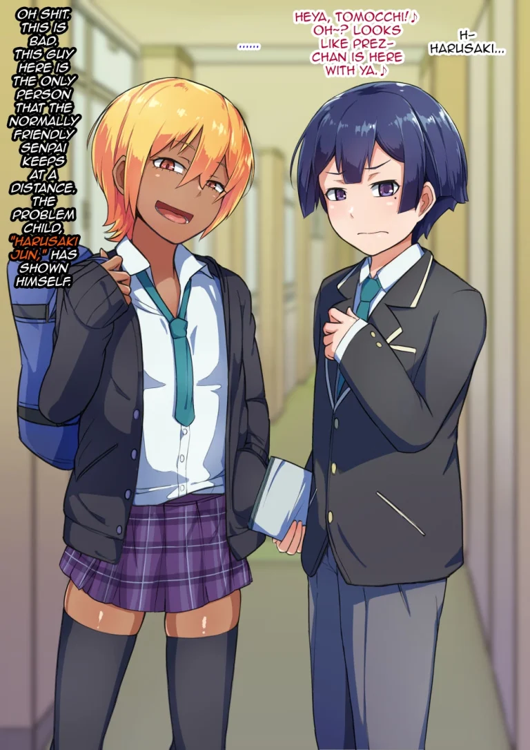 Otokonoko to xx No. 3 ~Kasshoku Inbi na Doukyuusei vs Seijitsu Karin na Seitokaichou~ porn comic picture 6