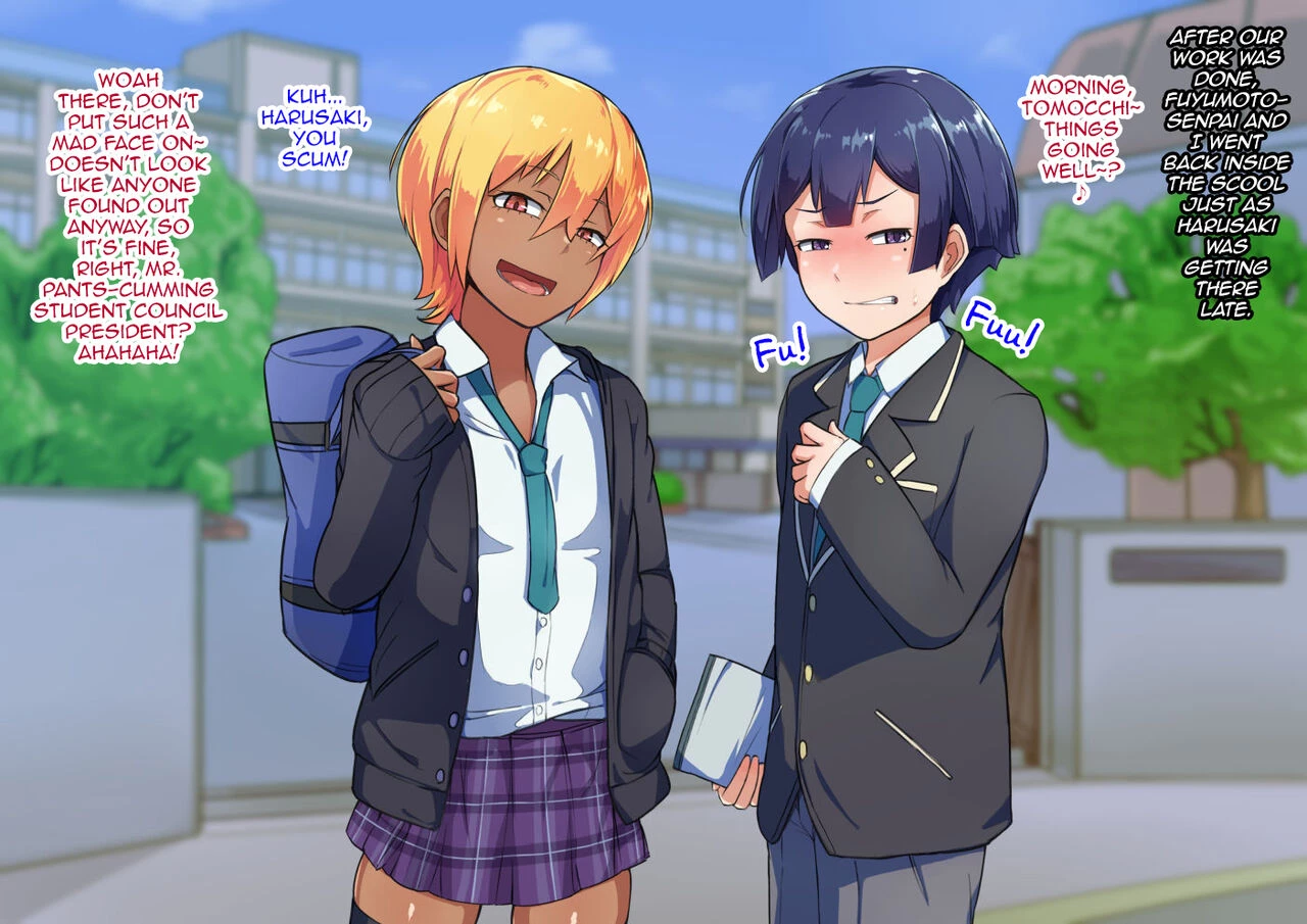 Otokonoko to xx No. 3 ~Kasshoku Inbi na Doukyuusei vs Seijitsu Karin na Seitokaichou~ porn comic picture 82