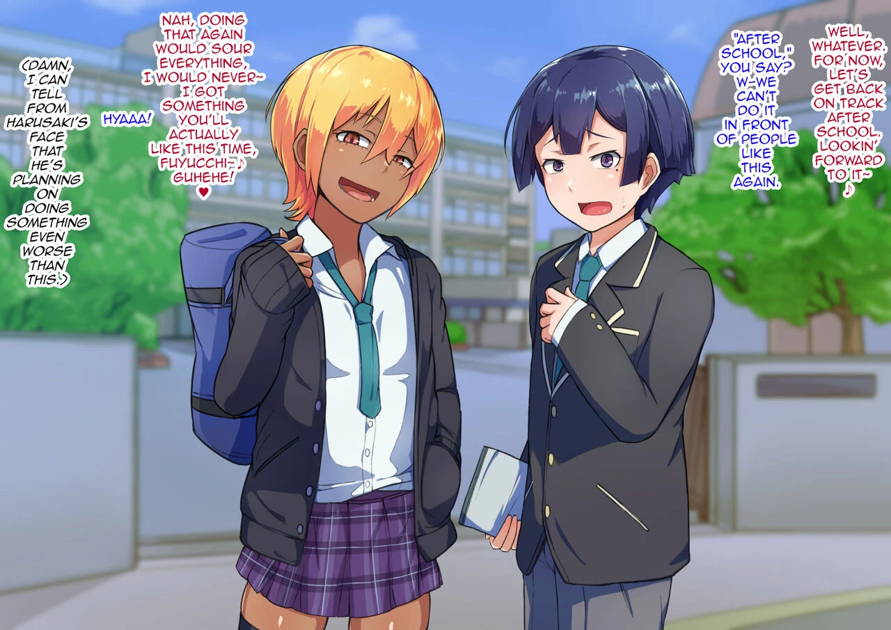 Otokonoko to xx No. 3 ~Kasshoku Inbi na Doukyuusei vs Seijitsu Karin na Seitokaichou~ porn comic picture 85