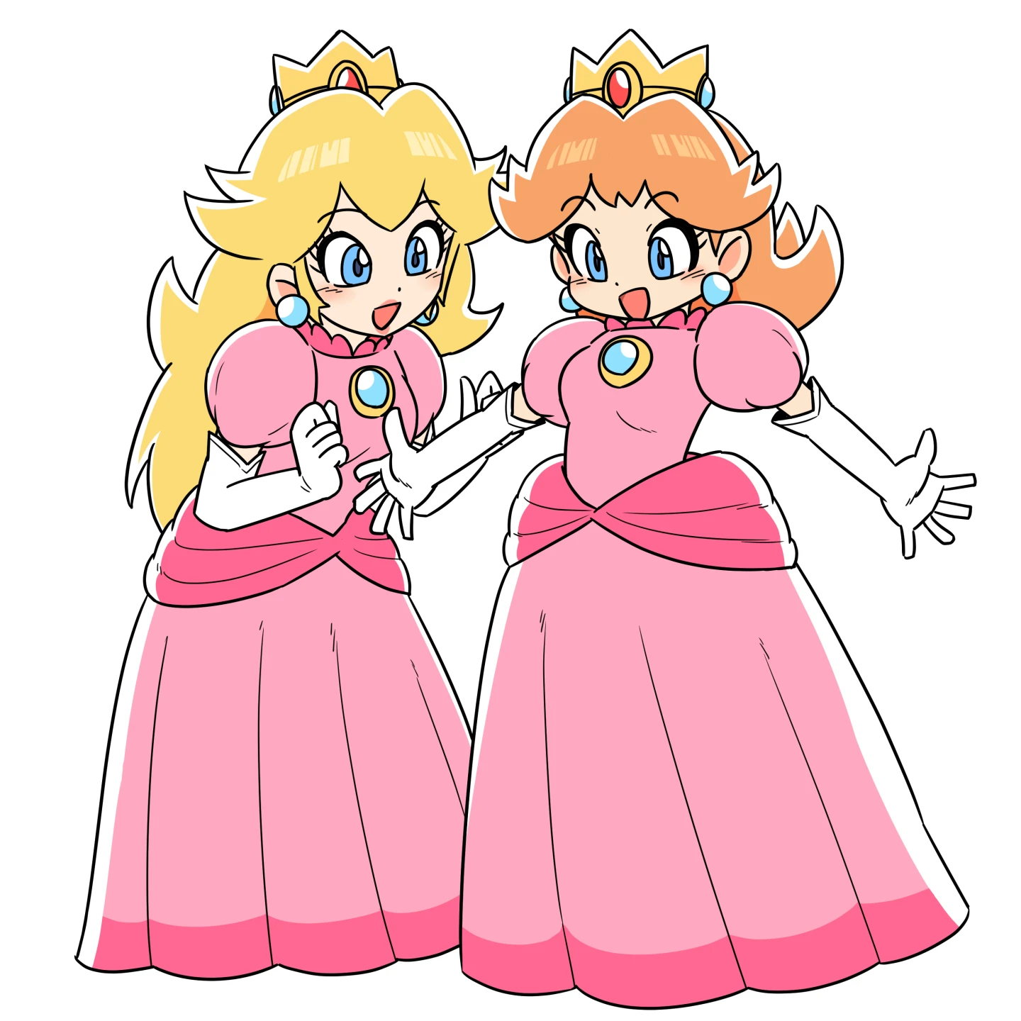 Peach and Daisy love porn comic picture 12