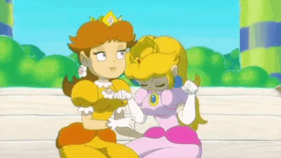 Peach and Daisy love porn comic picture 2