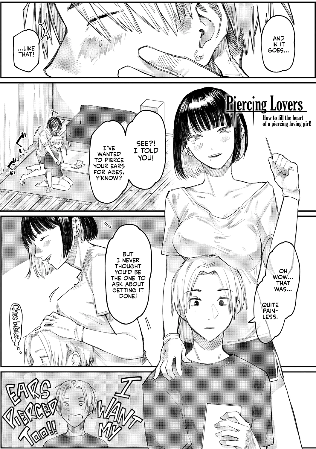 Piercing Lovers - How to fill the Heart of a Piercing Loving Girl | Sashi Ai - Piasu Joshi no Mitashi-kata porn comic picture 1
