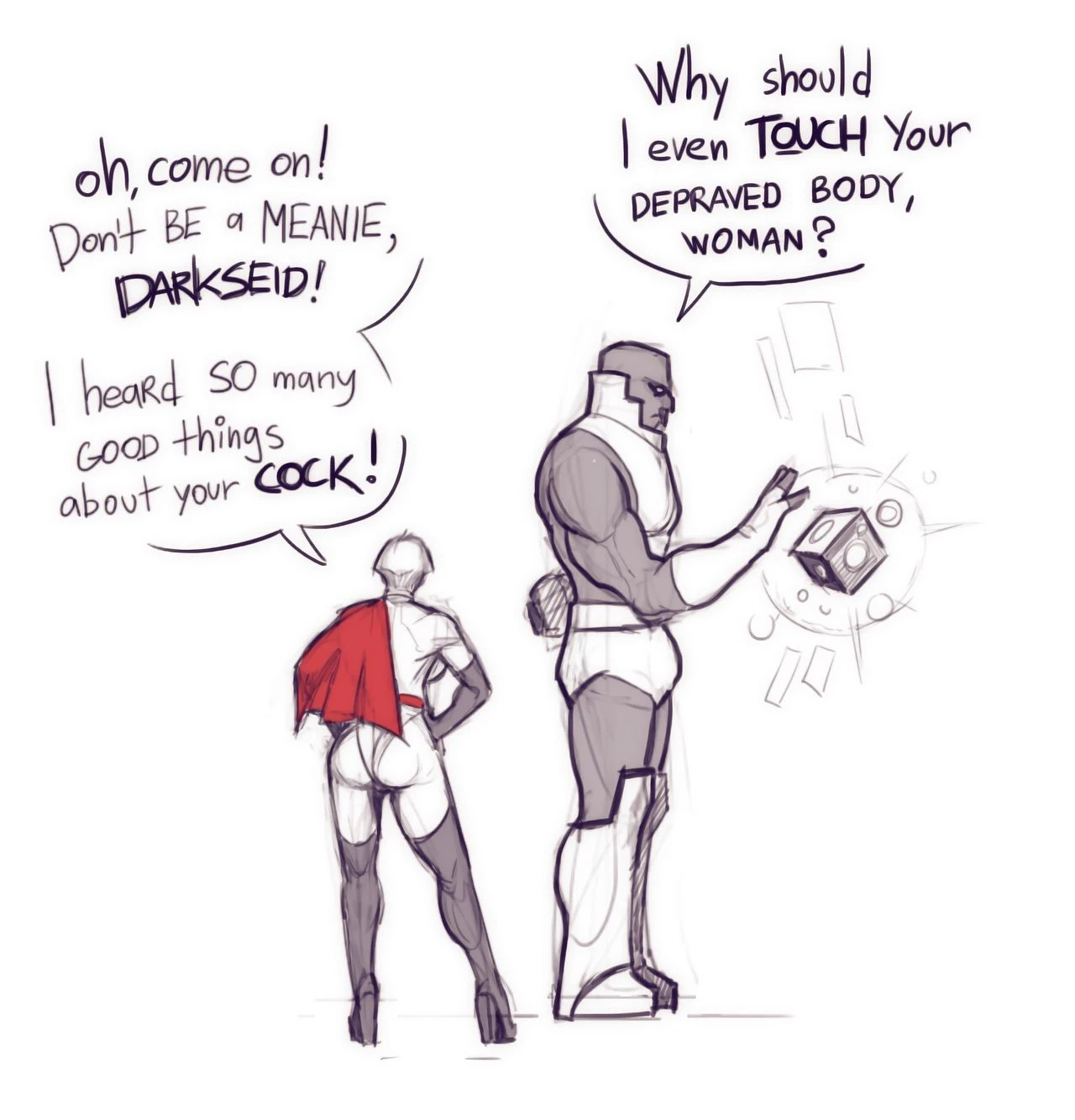 Power girl on Darkseid porn comic picture 10