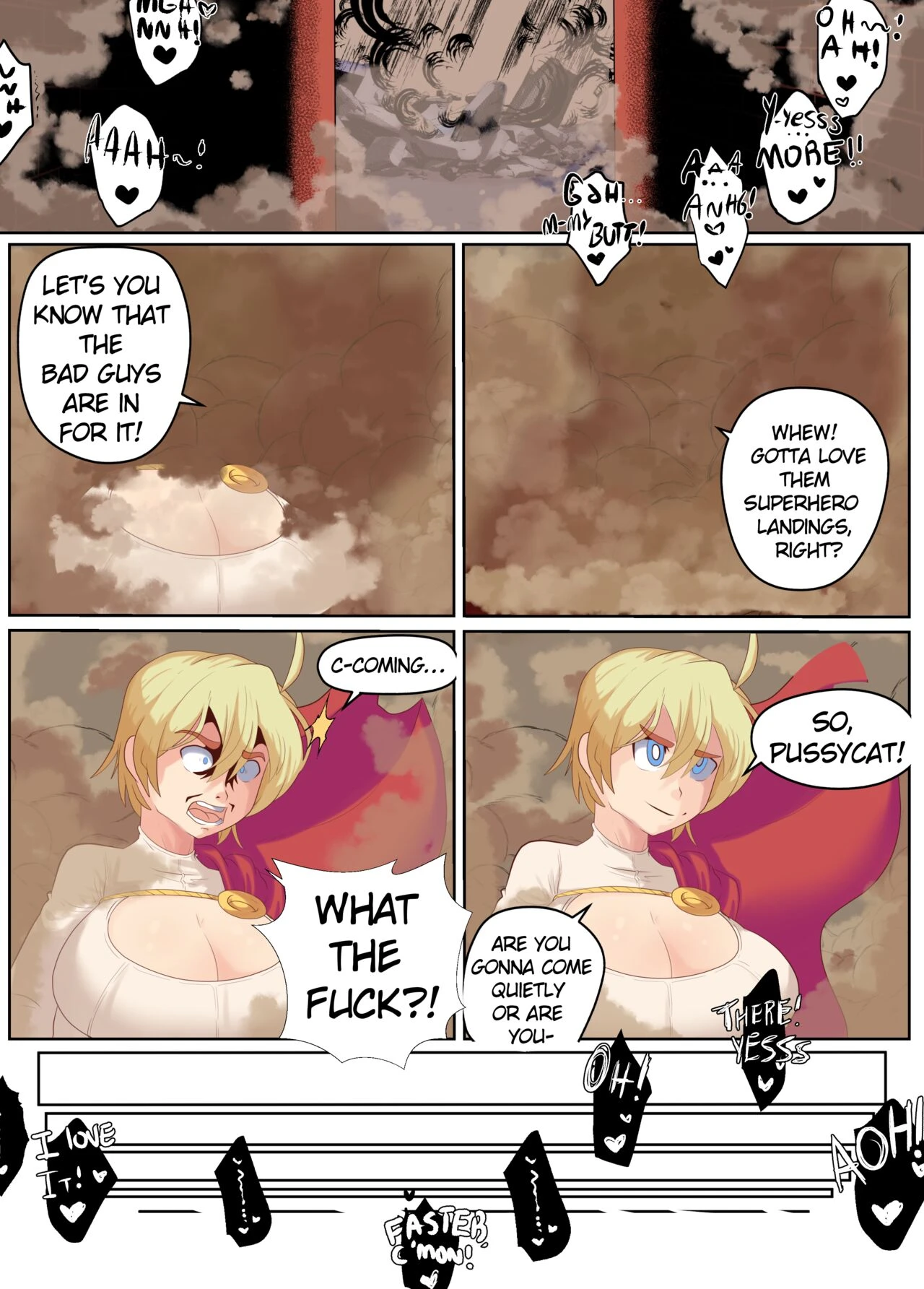 PowerGirl vs Powercock porn comic picture 7