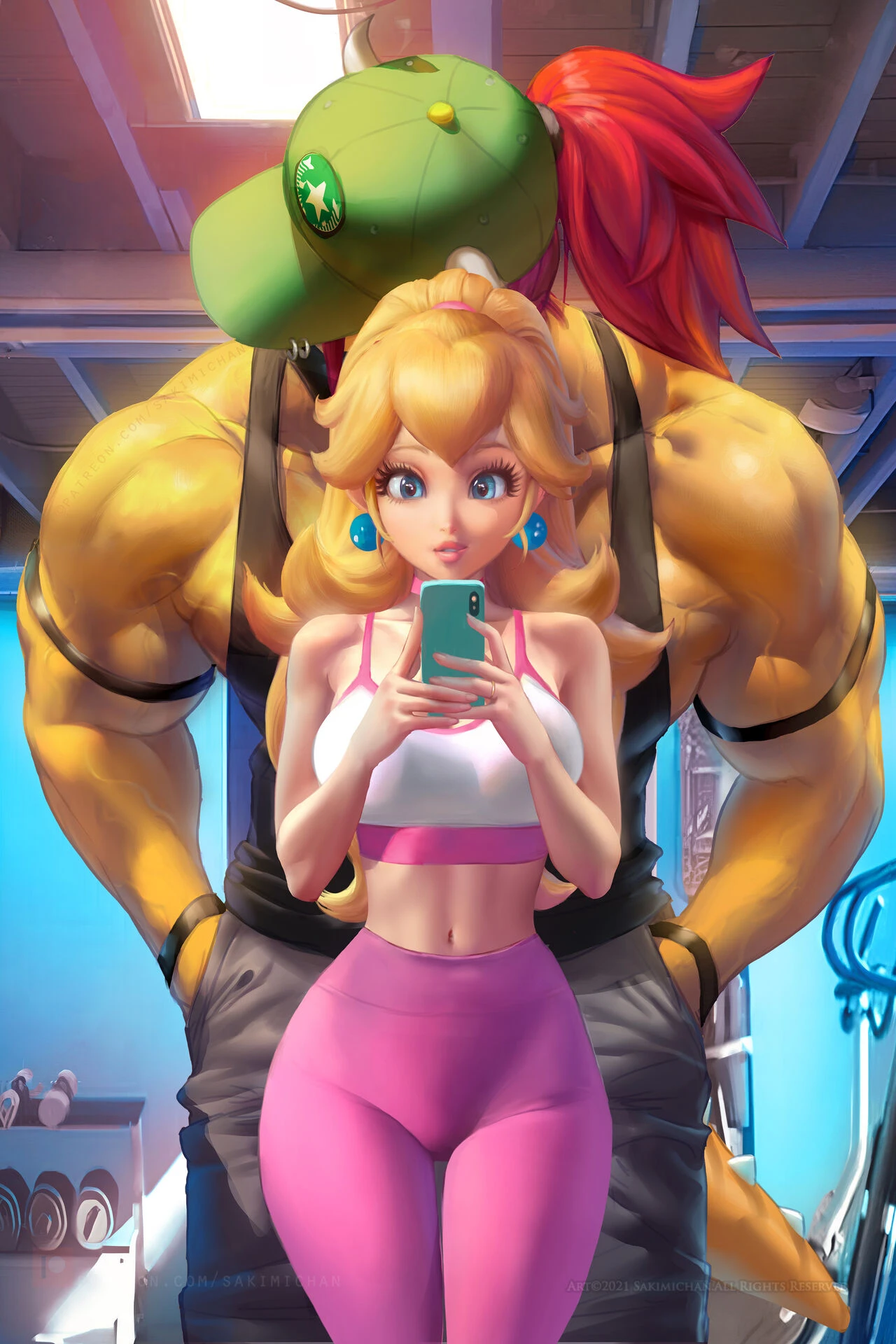 Princess Peach Gym Days porn comic picture 1