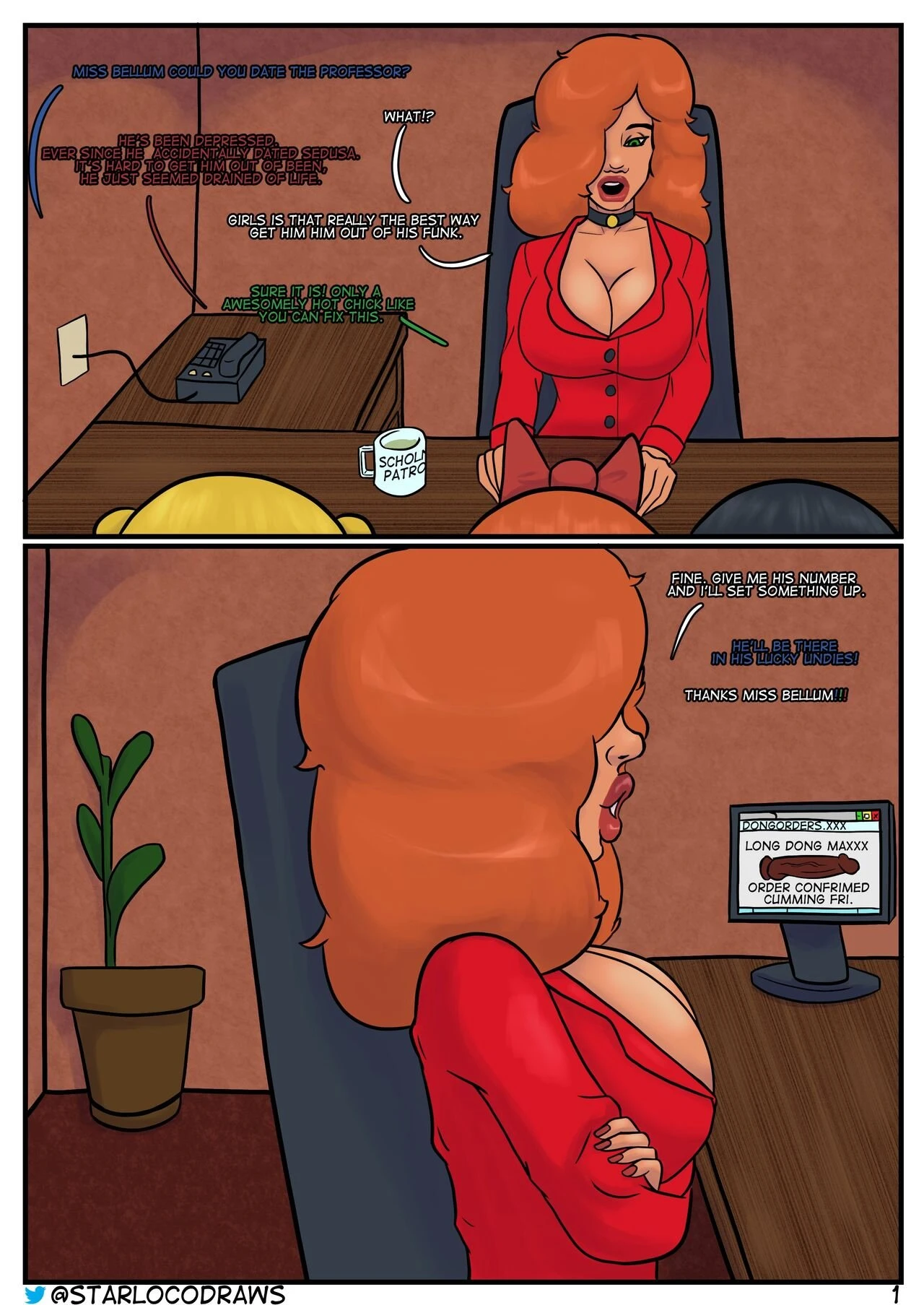 Professor's Big Date porn comic picture 2