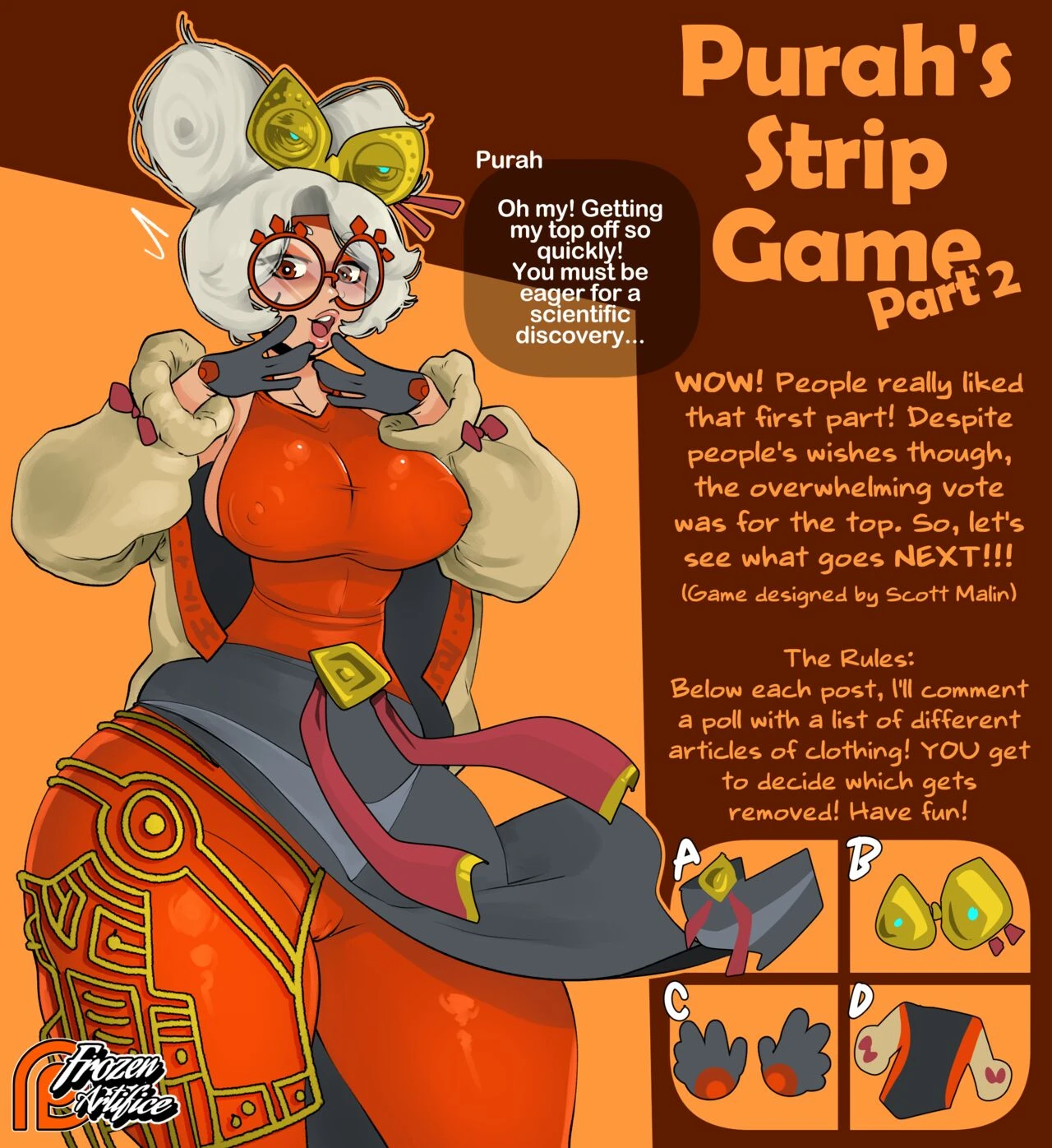 Purah's Strip game porn comic picture 3