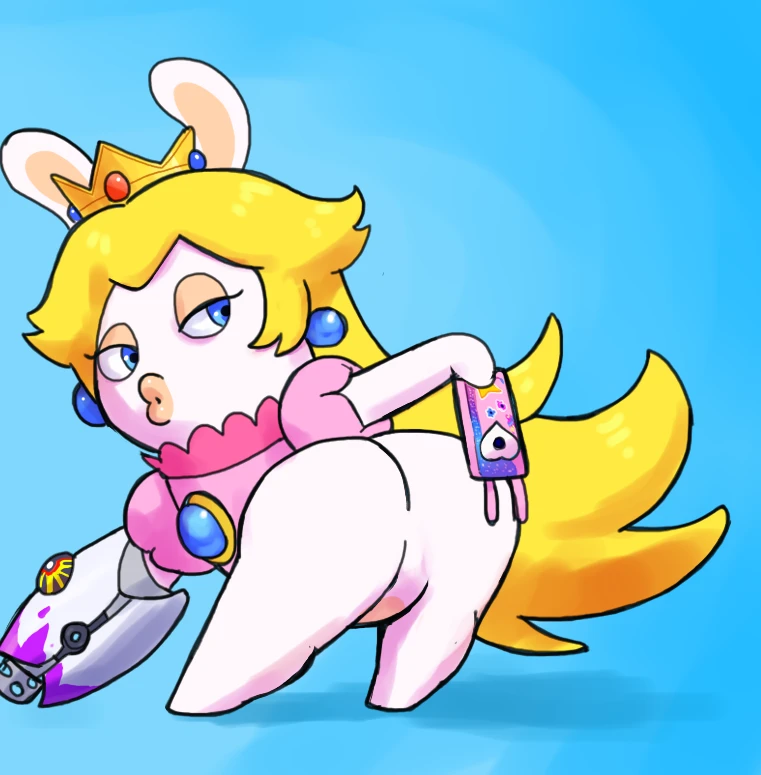 Rabbid Peach porn comic picture 3