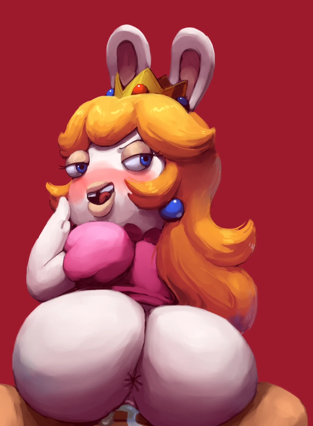 Rabbid Peach porn comic picture 6