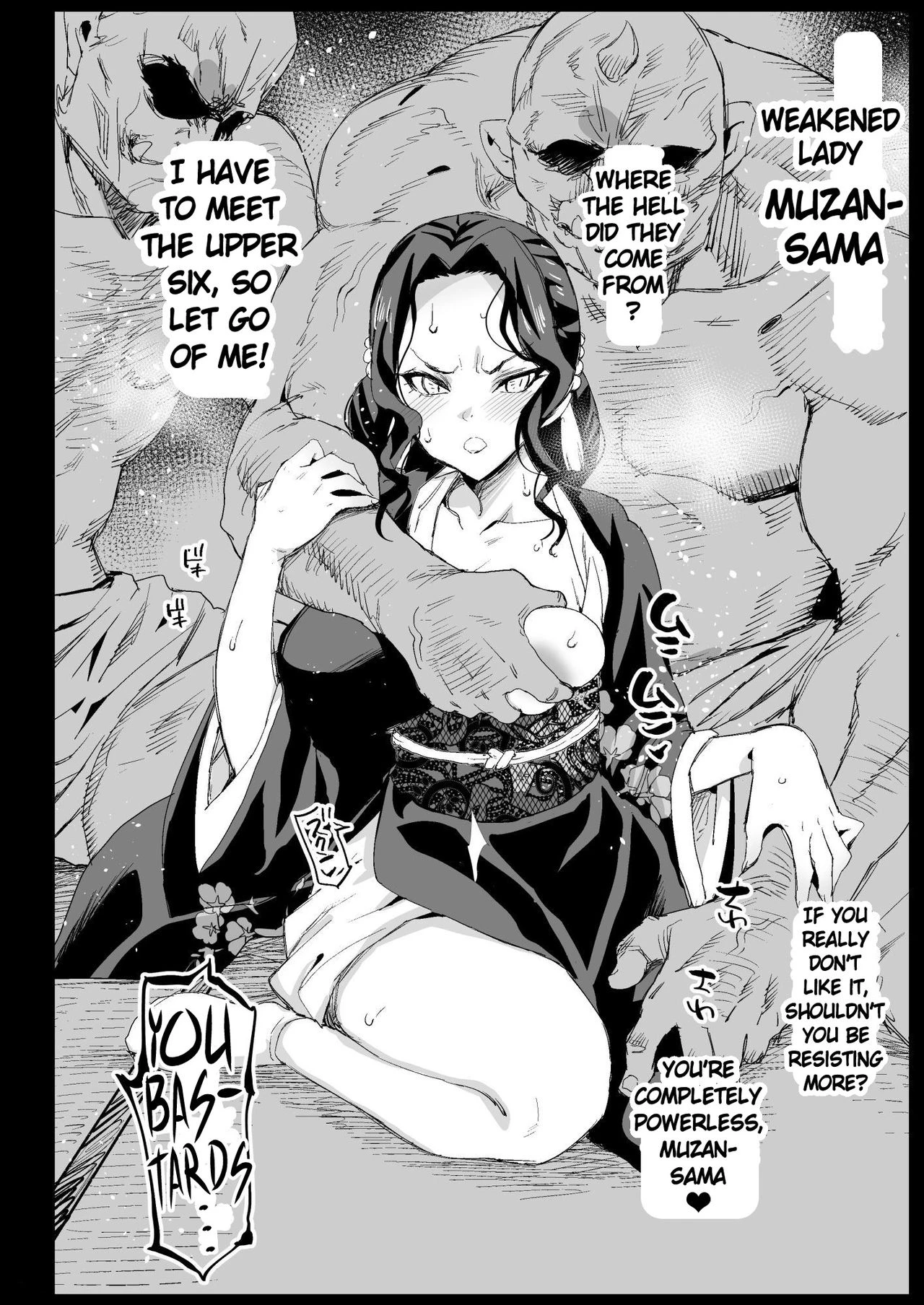 RAPE OF DEMON SLAYER 4 - Making a Mess of Lady Muzan-sama porn comic picture 32
