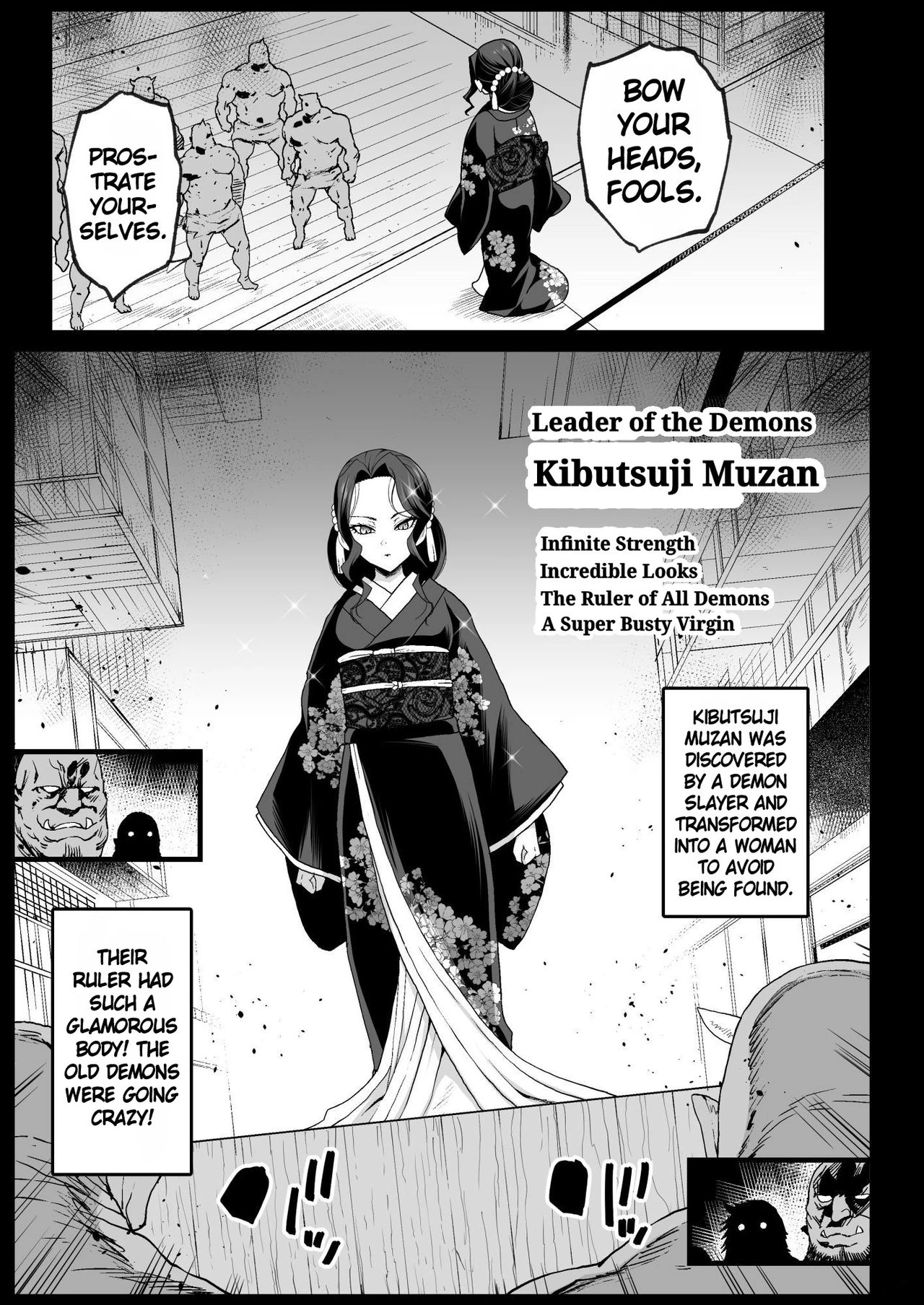 RAPE OF DEMON SLAYER 4 - Making a Mess of Lady Muzan-sama porn comic picture 4