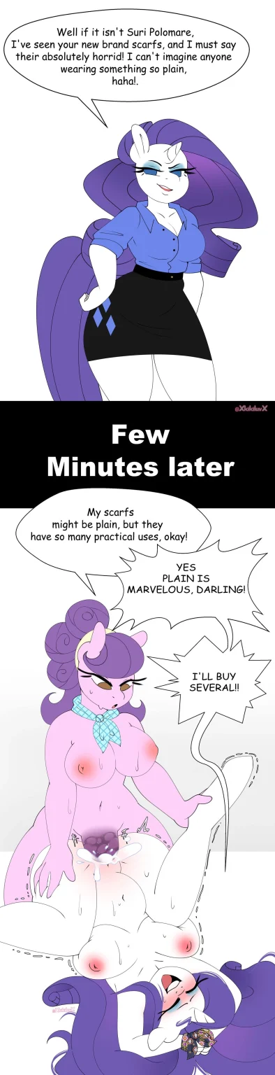 Rarity gets put in her place porn comic picture 1