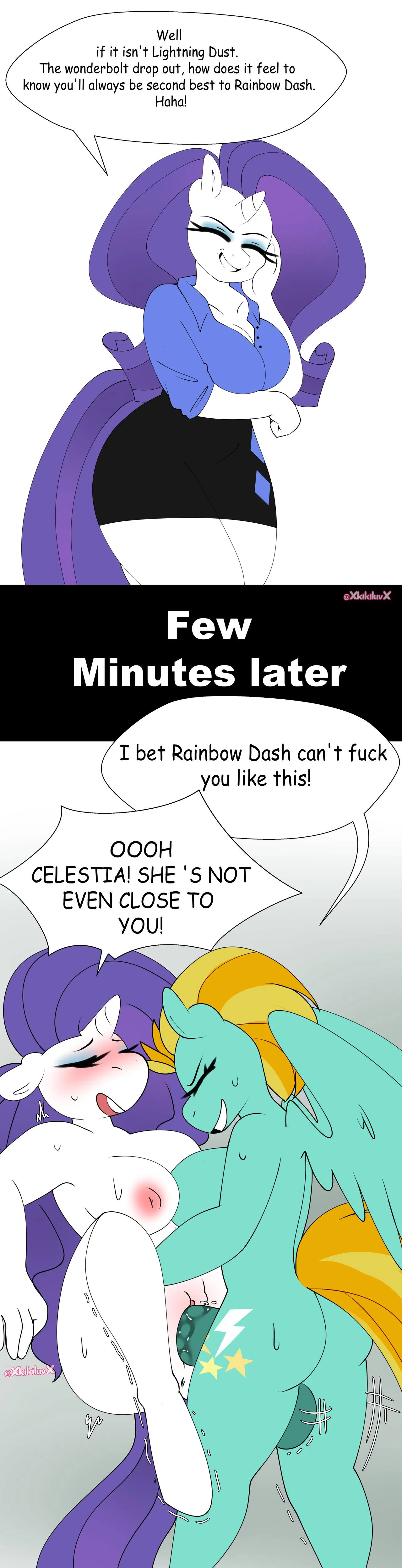 Rarity gets put in her place porn comic picture 3