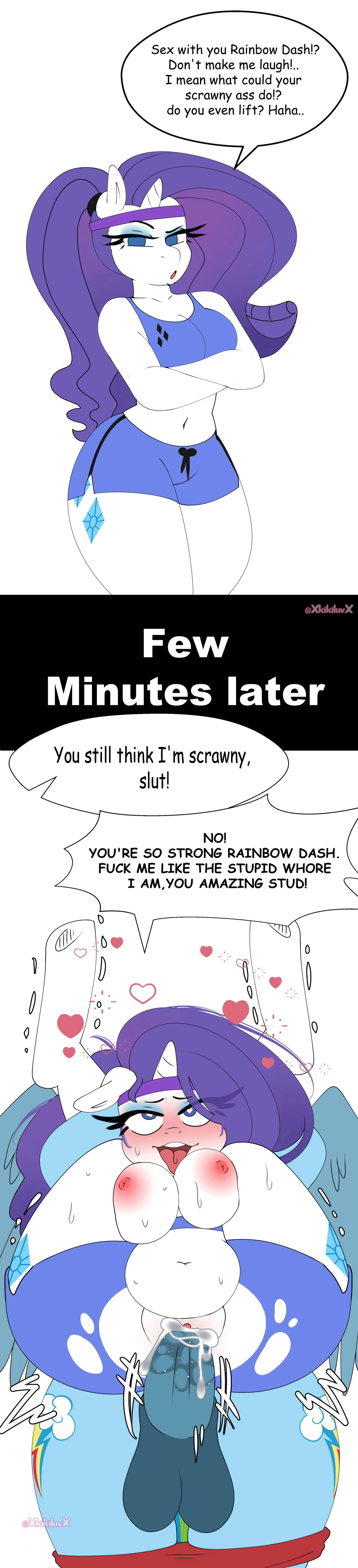 Rarity gets put in her place porn comic picture 9