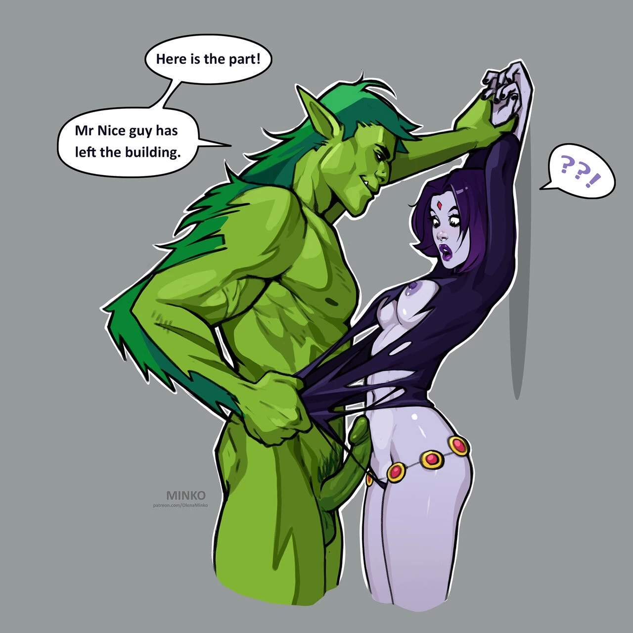 Raven and Beast Boy porn comic picture 3