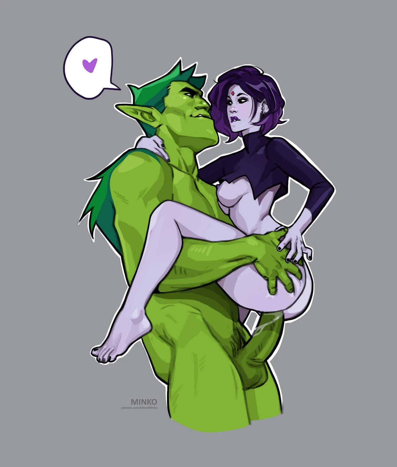 Raven and Beast Boy porn comic picture 5