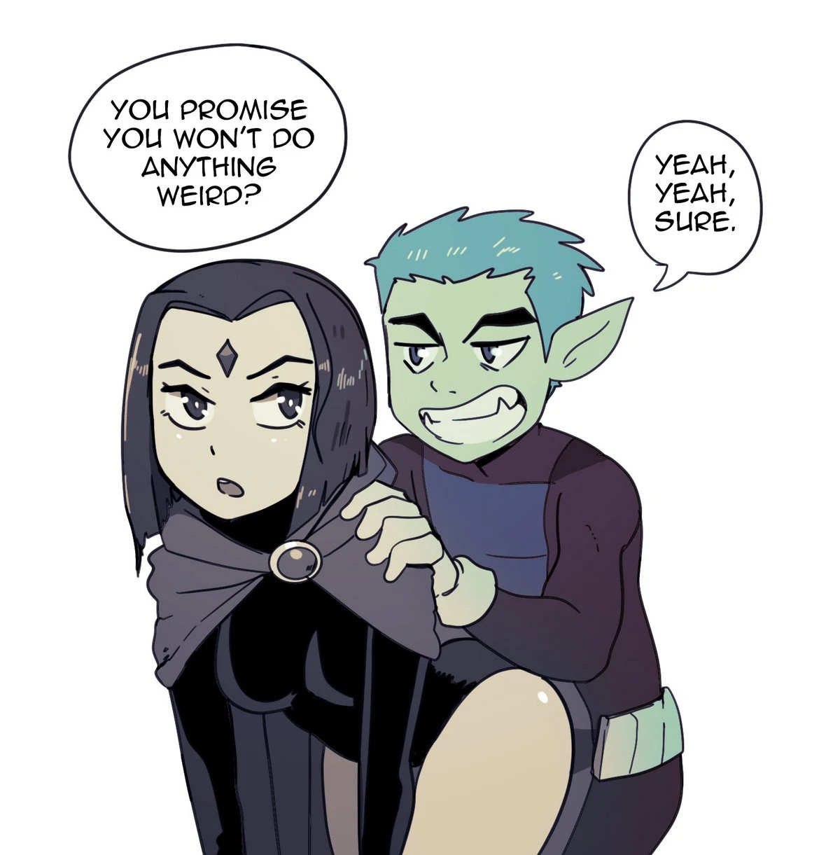Raven x Beast Boy: Interspecies porn comic picture 1