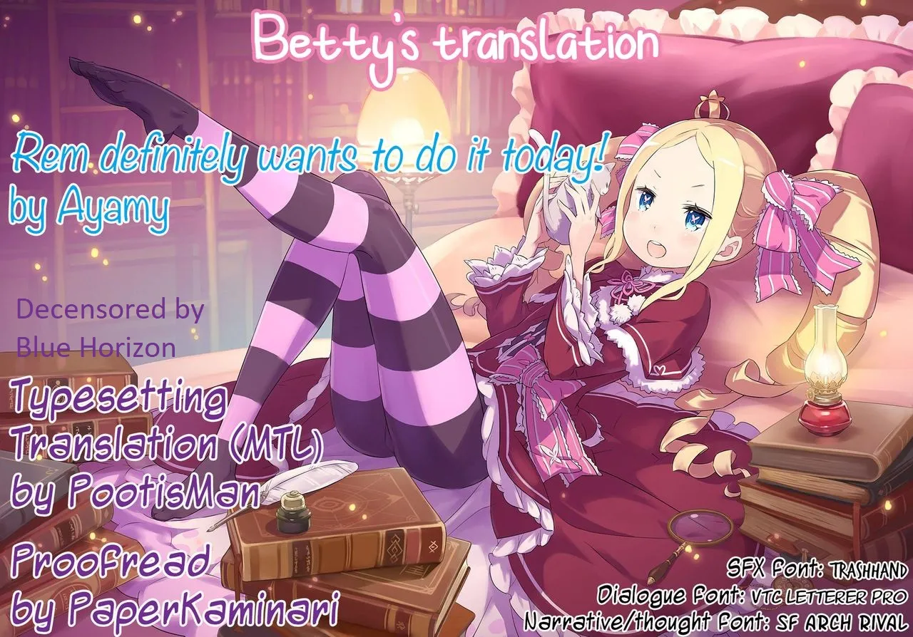 Rem definitely wants to do it today! | Rem wa Kyou Zettai Yaritai! porn comic picture 23