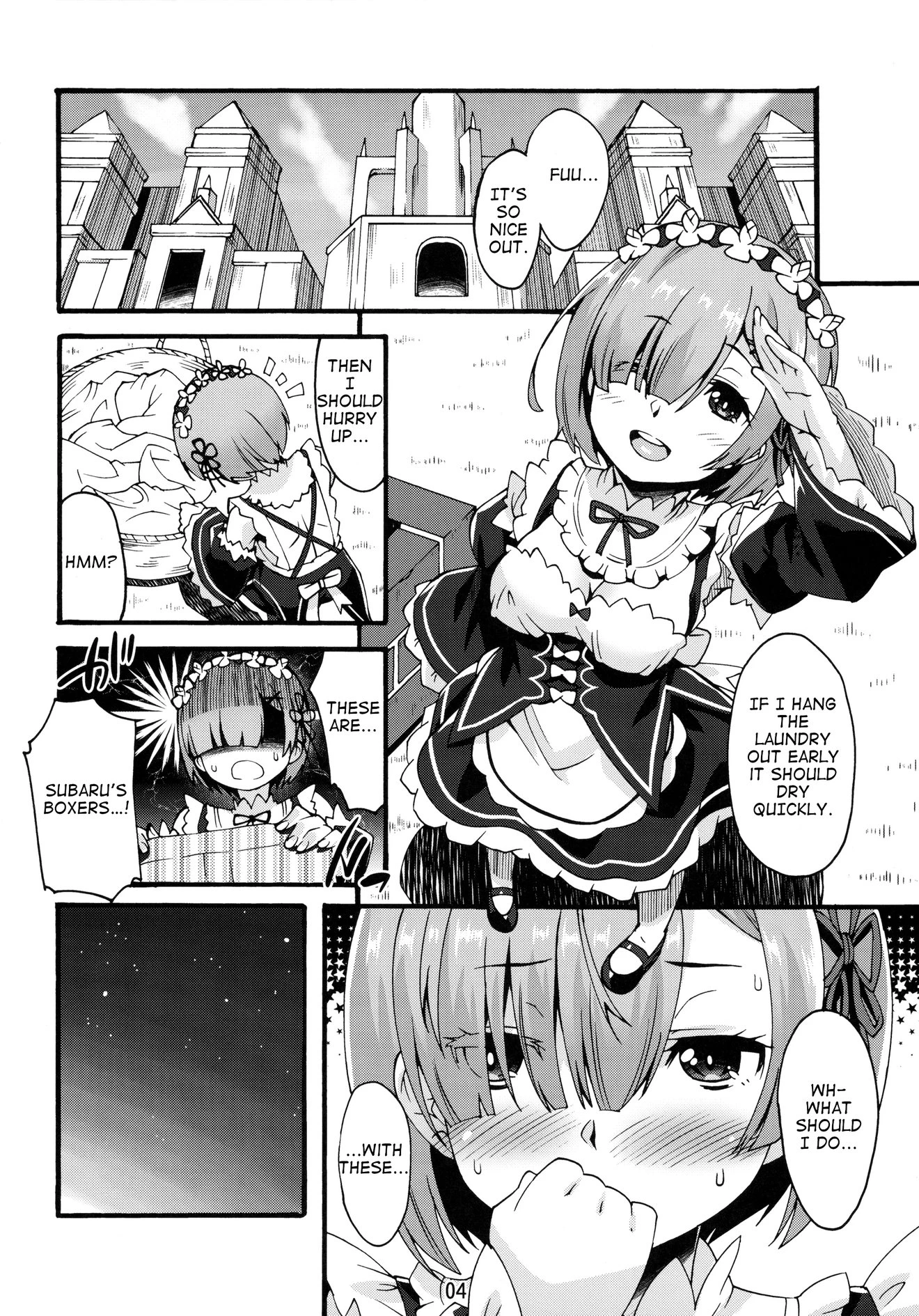 Rem’s Playing by Herself porn comic picture 3